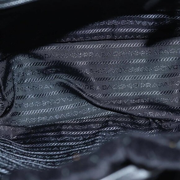 PRADA Quilted Backpack Velor Black Auth 73128AV - Picture 11 of 16